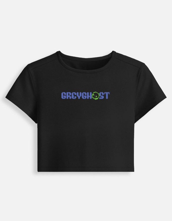 GREY GHOST | Black Baby tee
