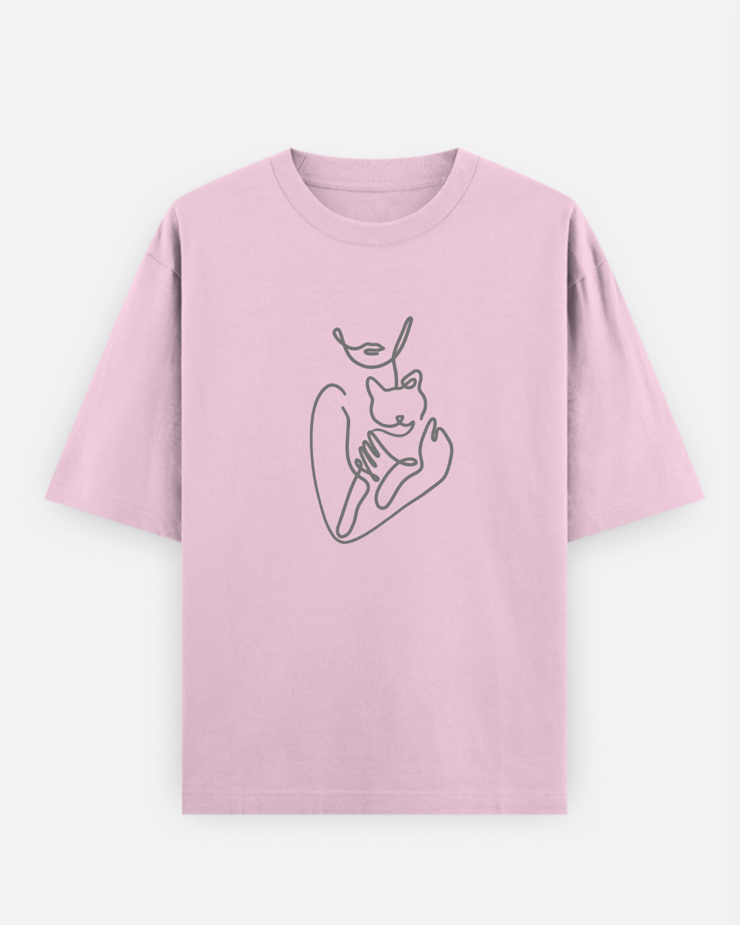 CAT MOM | Comfort Oversized White Tee