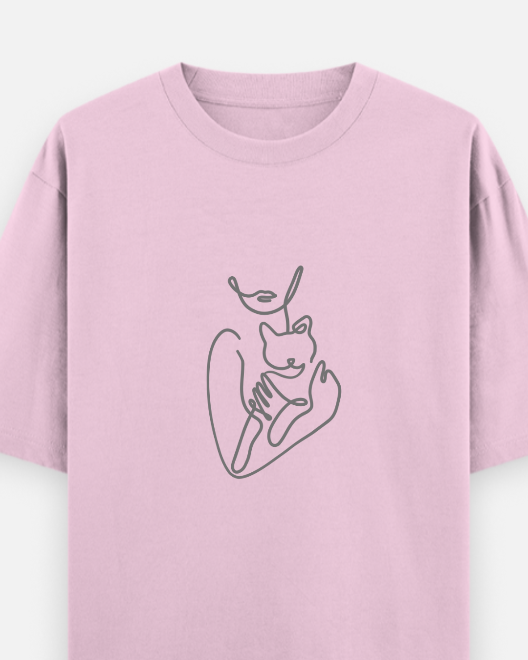 CAT MOM | Comfort Oversized White Tee
