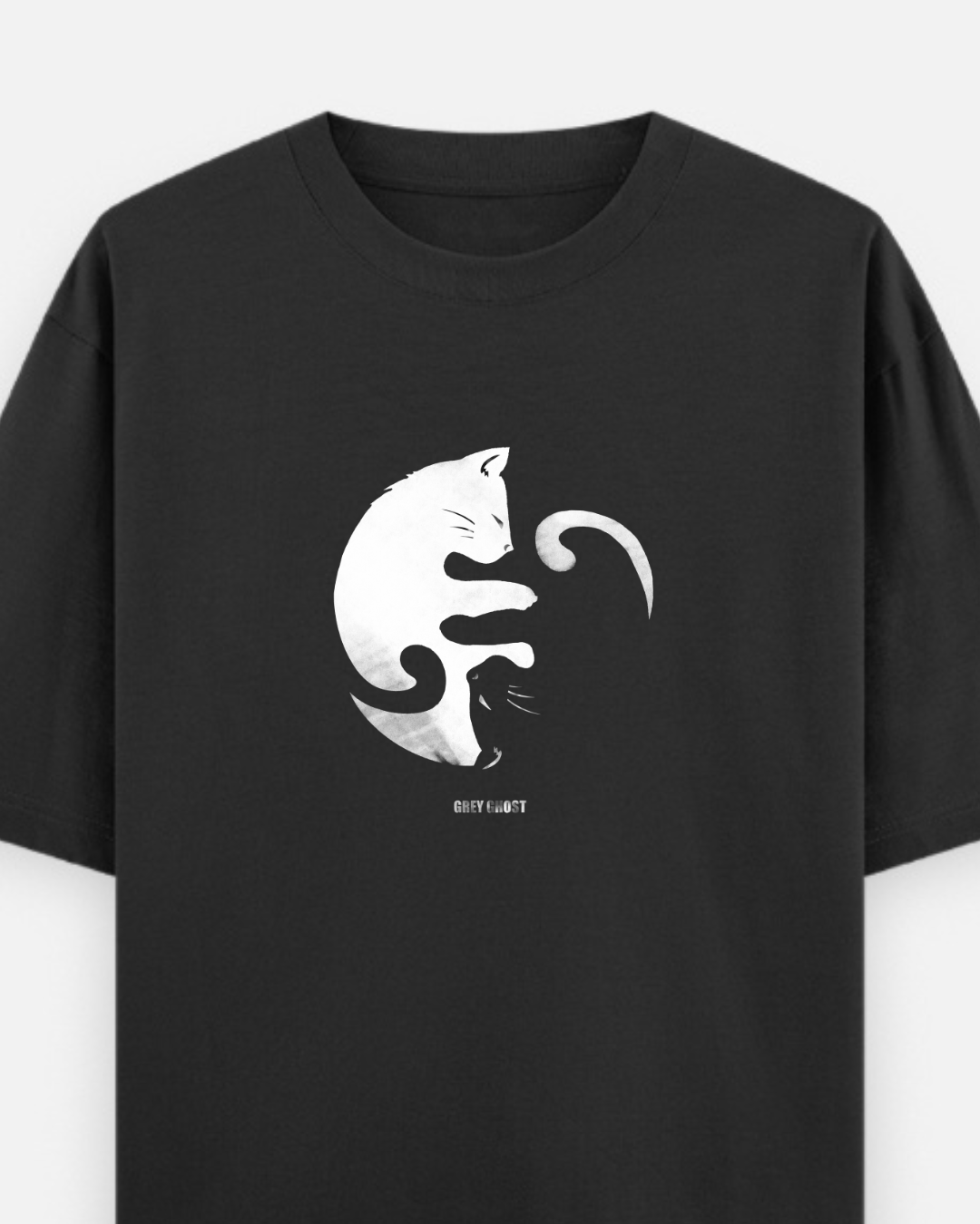CAT YIN-YANG || Unisex Comfort Oversized Tee