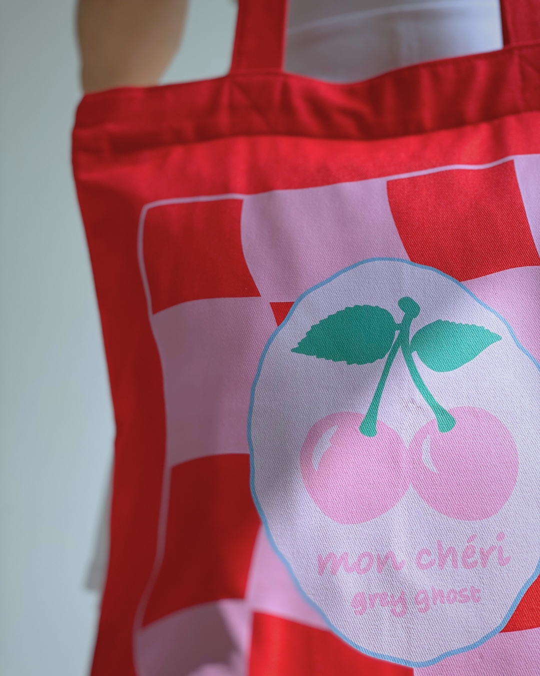 MON CHERI | Red Tote Bag with Zipper