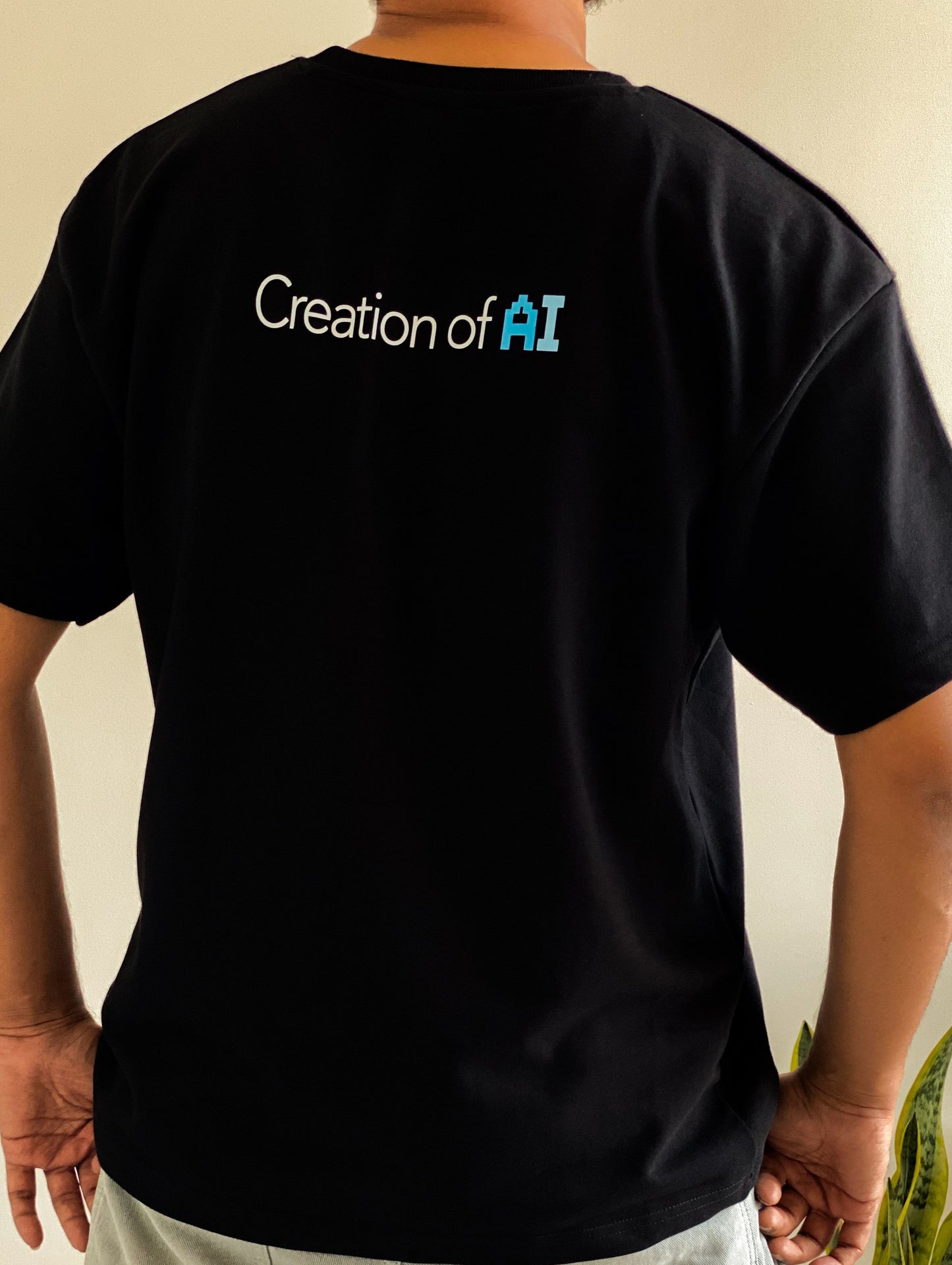 CREATION OF AI | Unisex Luxe Oversized Black Tee
