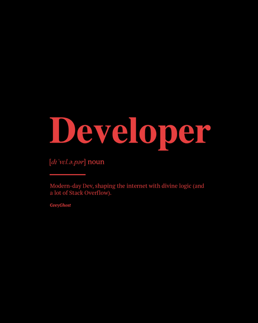 DEVELOPER (NOUN) | Unisex Comfort Oversized Tee