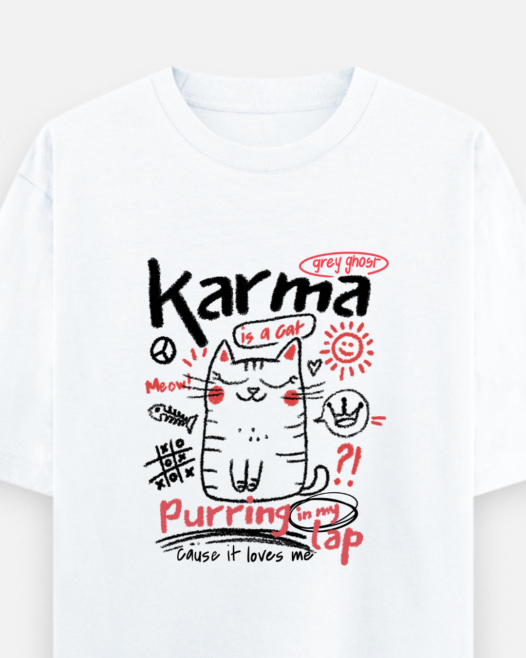 KARMA IS A CAT: TAYLOR SWIFT || Unisex Comfort Oversized Tee