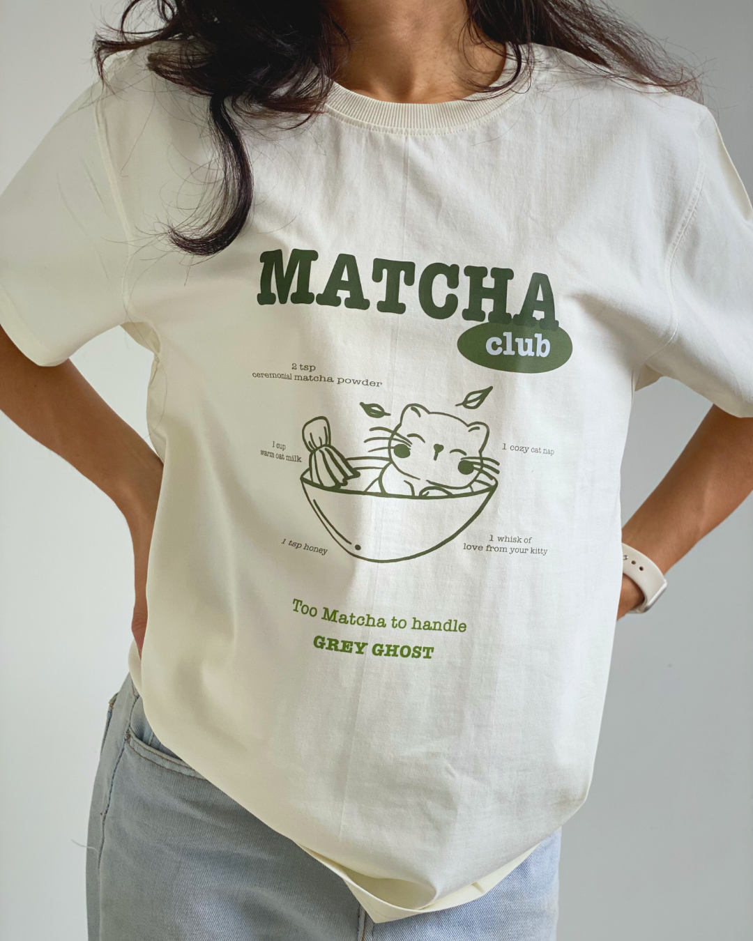 MATCHA CLUB | Unisex Comfort Oversized Te