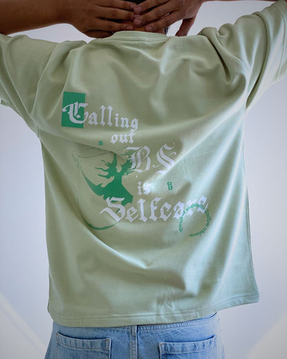 CALLING OUT BS IS SELFCARE | Luxe Oversized Jade Tee