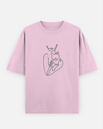 CAT MOM | Comfort Oversized White Tee