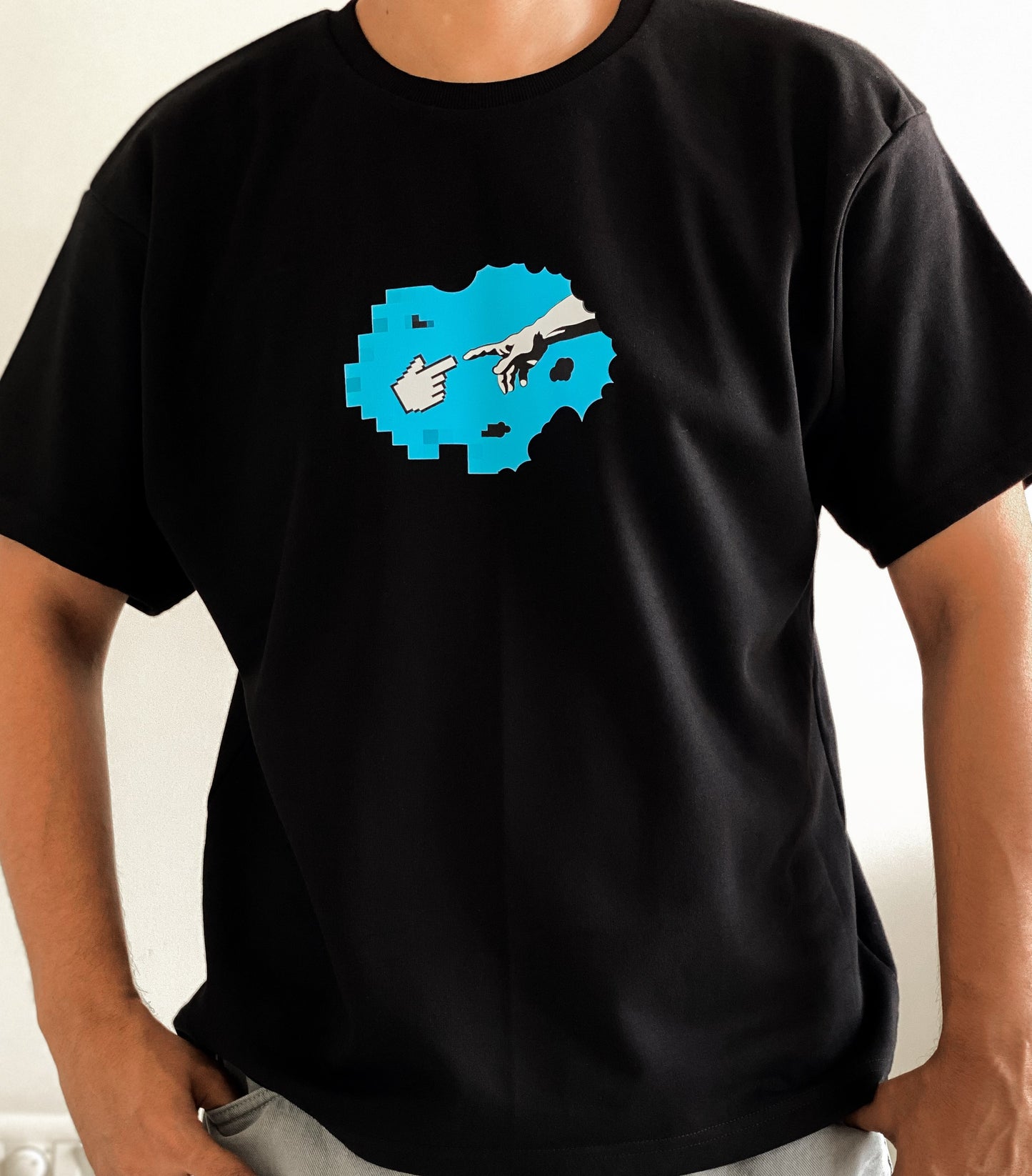 CREATION OF AI | Unisex Luxe Oversized Black Tee