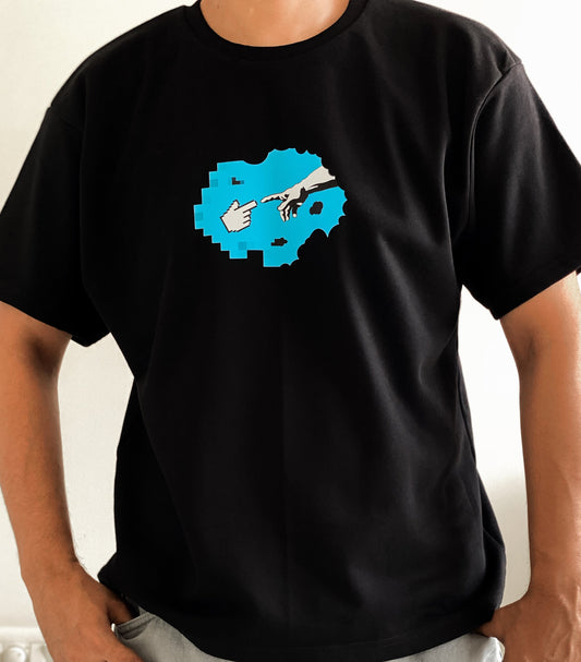 CREATION OF AI | Luxe Oversized Black Tee