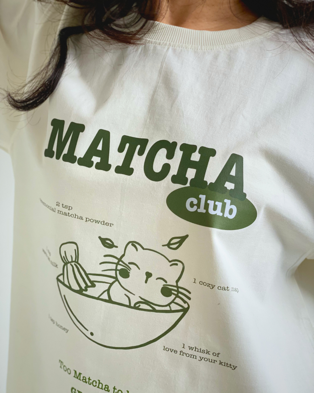 MATCHA CLUB | Unisex Comfort Oversized Te