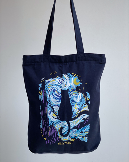 PURRY NIGHT | Tote Bag with Zipper