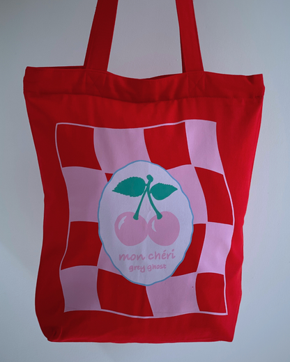 MON CHERI | Red Tote Bag with Zipper