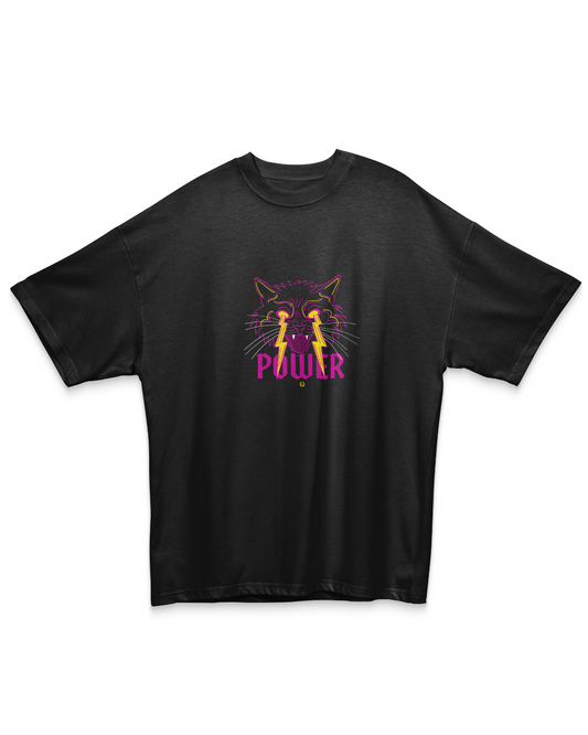 PUSSY POWER | Comfort Oversized Black Tee