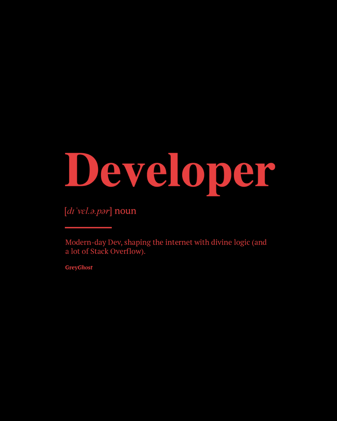 DEVELOPER (NOUN) | Comfort Oversized Tee