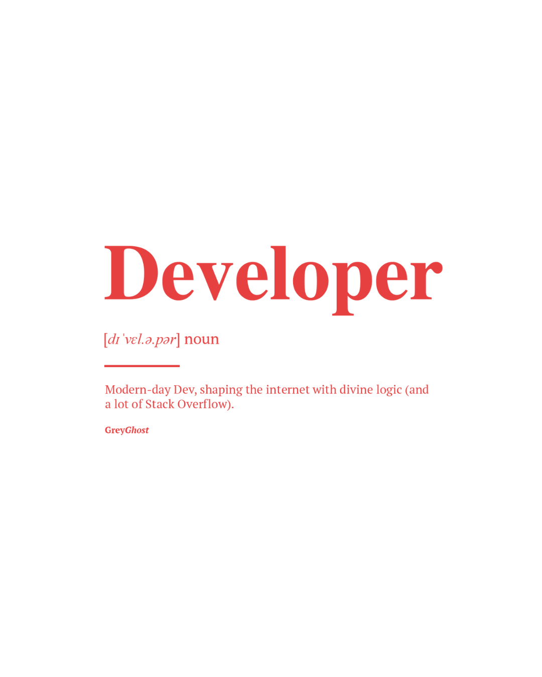 DEVELOPER (NOUN) | Comfort Oversized Tee