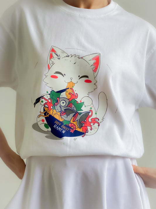 RAMEN CAT || Unisex Oversized Comfort Tee