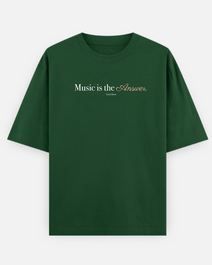 MUSIC IS THE ANSWER || Unisex Comfort Oversized Tee