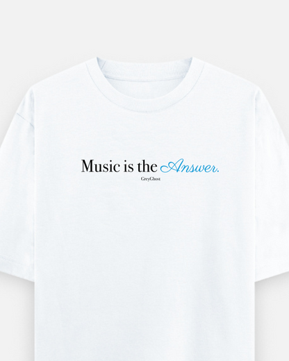 MUSIC IS THE ANSWER || Unisex Comfort Oversized Tee