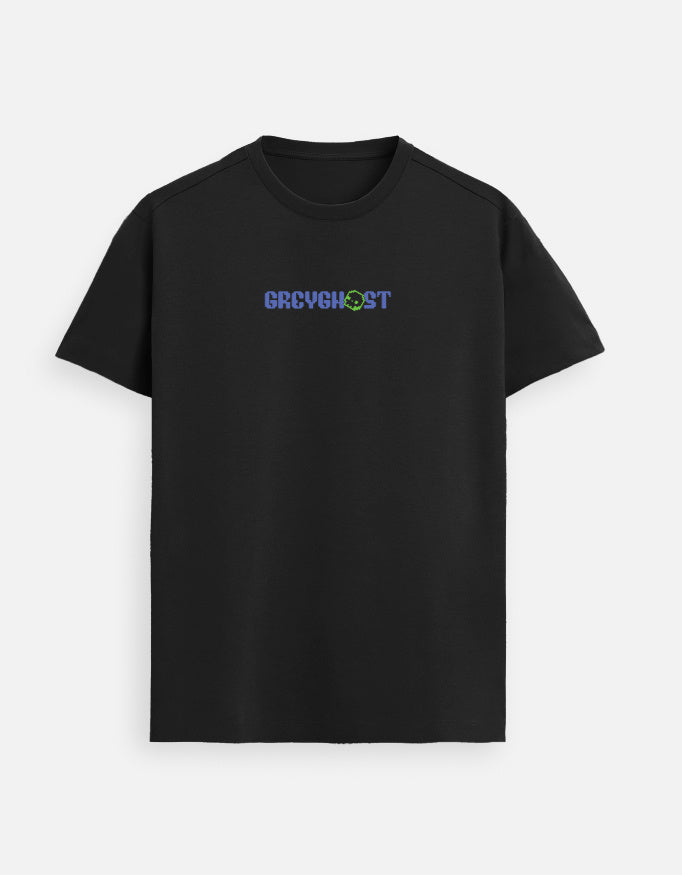 GREY GHOST | Unisex Supima Cotton Regular Fit Black Tee